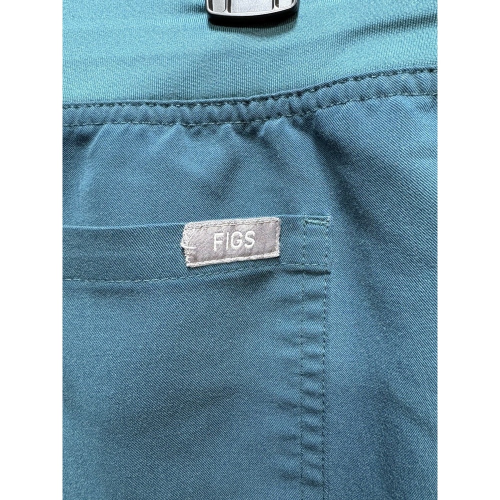 Figs Scrub Pants Women's Small Green Pink Drawstring Waist + Pockets Technical - Picture 6 of 8